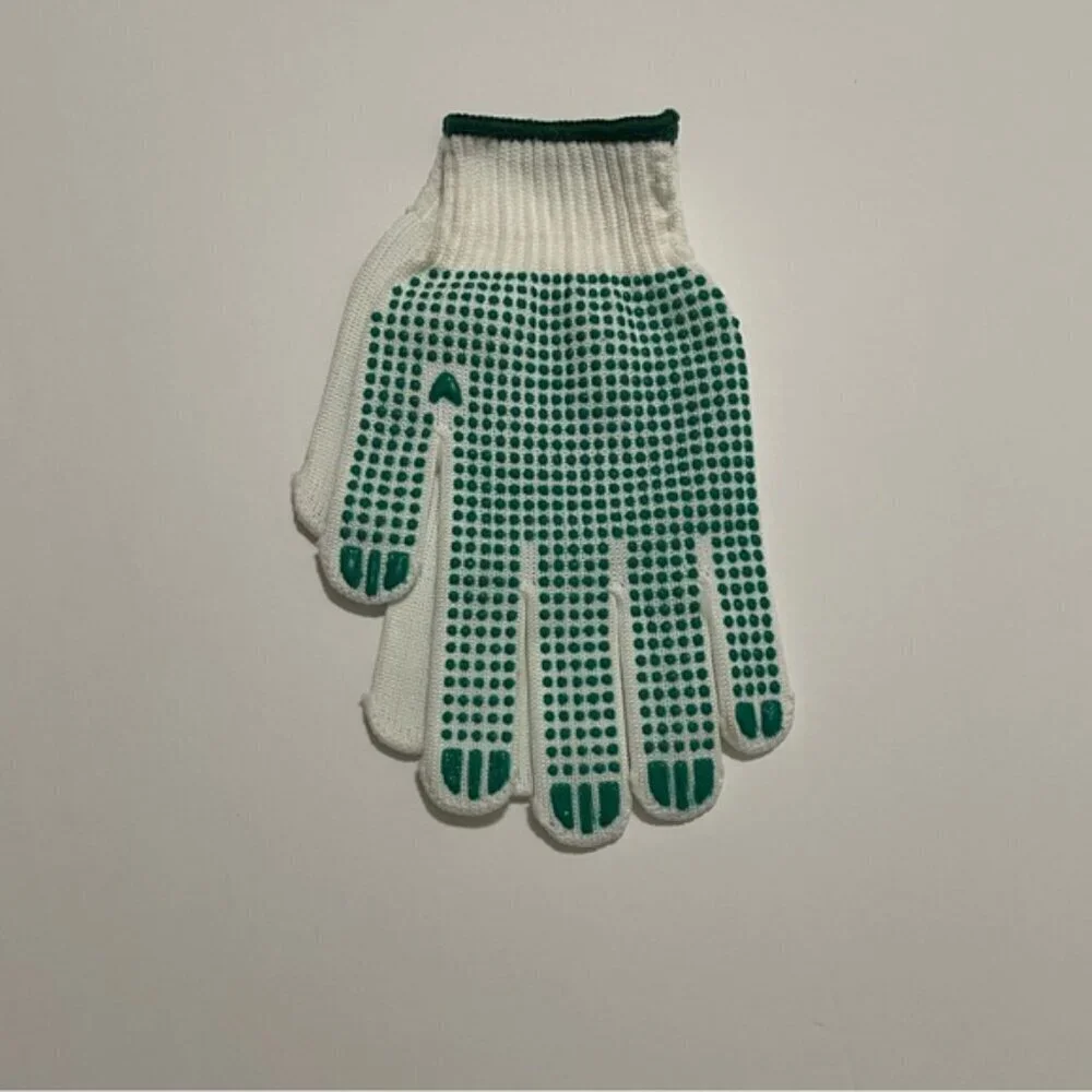 NWOT Green and White Textured Gardening Gloves